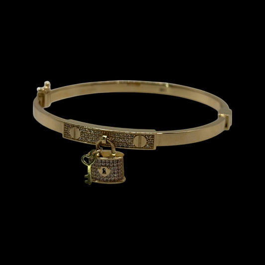 14K Lock Bracelet