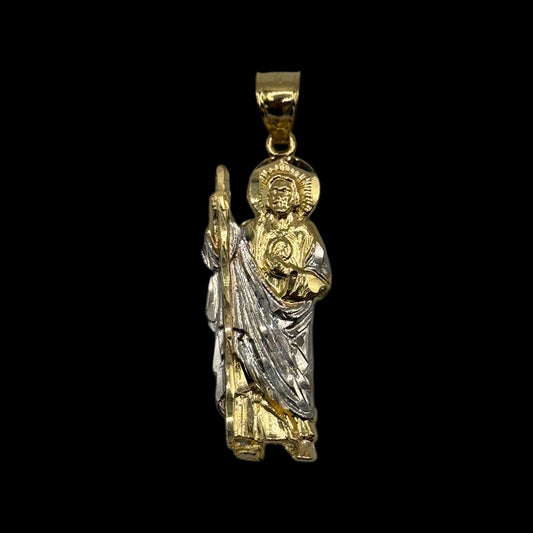 14k Saint Jude Two-tone Pendant