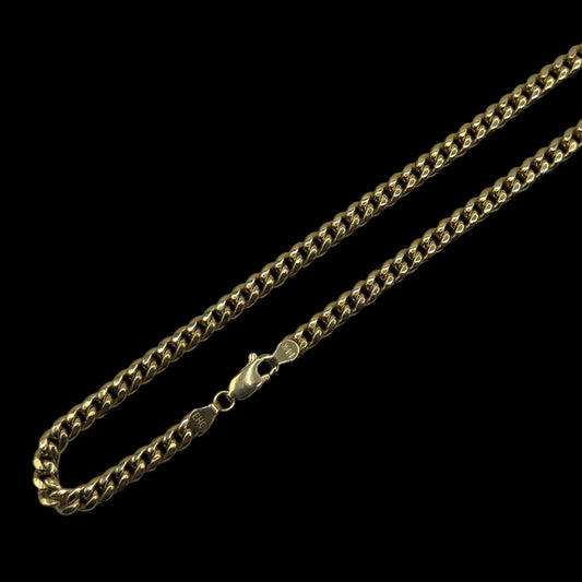 14k 5MM Plain Cuban Chain
