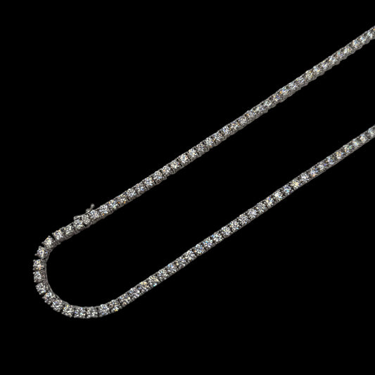 925 Silver & VVSD Moissanite 4MM Tennis Chain