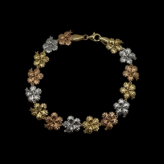 14K Gold Flower Bracelet