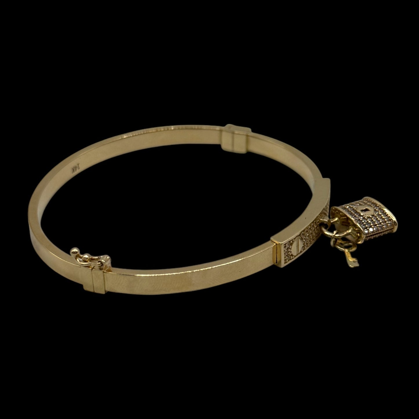 14K Lock Bracelet